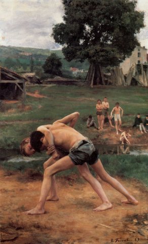 Wrestling (1889). Émile Friant (French, 1863-1932).