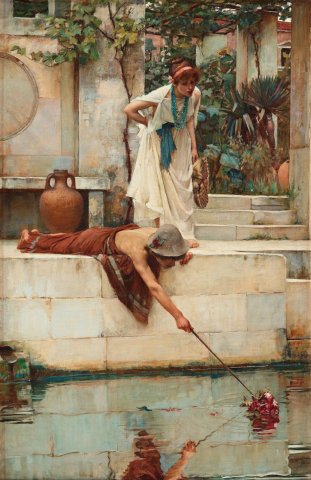 The Rescue. John William Waterhouse (English, 1849-1917).