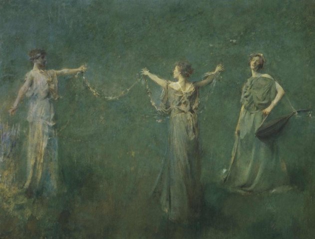 La Pêche, 1901-1904. Thomas Wilmer Dewing (American, 1851-1938).