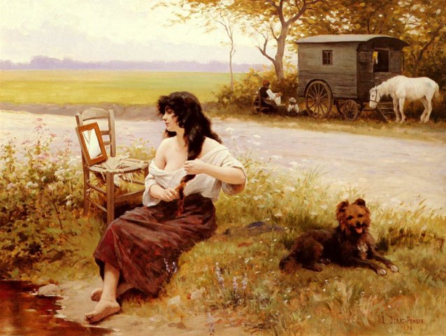 La gitane à la toilette, 1896. Édouard Debat-Ponsan (French, 1847-1913).