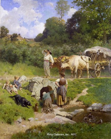 Summer; Rustic Scene. Jules Didier (French, 1831-1914).