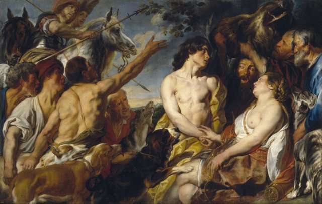 Meleager and Atalanta (c. 1620). Jacob Jordaens (Flemish, 1593-1678).