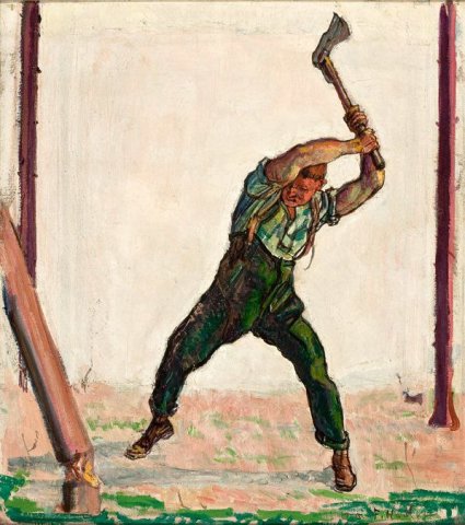 The Woodman (1910). Ferdinand Hodler (Swiss, 1853-1918).