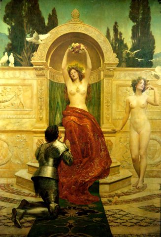 In the Venusberg Tannhäuser. John Collier (English, 1850-1934).