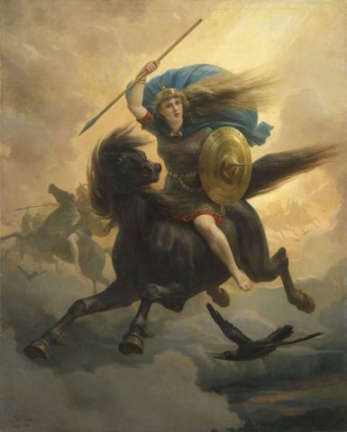 Valkyrie (1864). Peter Nicolai Arbo (Norwegian, 1831-1892).