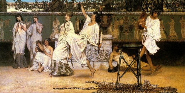 Bacchanale, 1871. Lawrence Alma-Tadema (Dutch, 1836-1912).