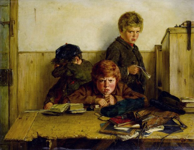 Kept In (1870). Erskine Nicol (Scottish, 1825-1904).