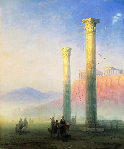 The Acropolis of Athens, 1883. Ivan Aivazovski (Russian, 1817-1900).