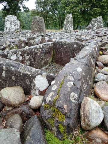 Temple Wood South Prehistoric Stone Circle and Cist Cairn, Kilmartin Glen, Argyll, Scotland.