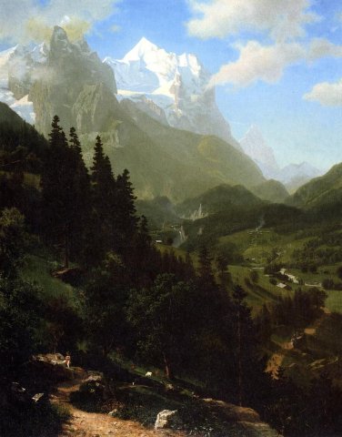 The Wetterhorn (1857). Albert Bierstadt (German-American, 1830-1902).
