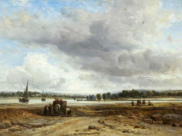 Calshott Castle, Near Southampton. James Webb (British, 1825-1895).