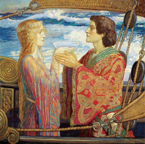 Tristan and Isolde, 1912. John Duncan (Scottish, 1866-1945).