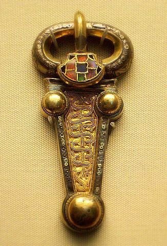 Anglo-Saxon buckle in Frankish style 6-7 century AD.
