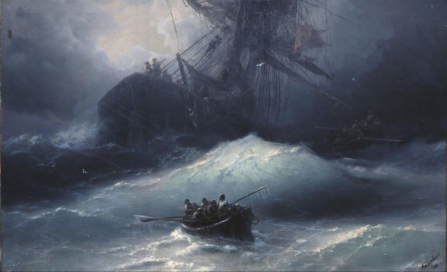 The Wreck (1886). Ivan Aivazovsky (Russian, 1817-1900).