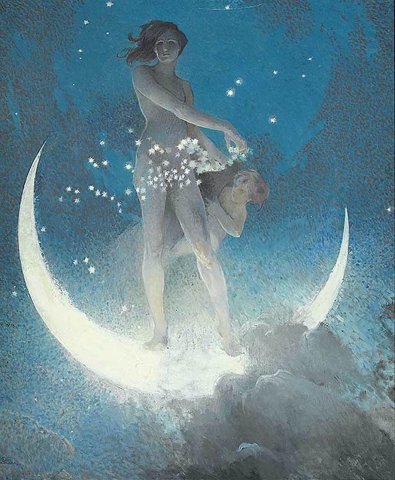 "Spring Scattering Stars" by Edwin Howland Blashfield (1848-1936).
