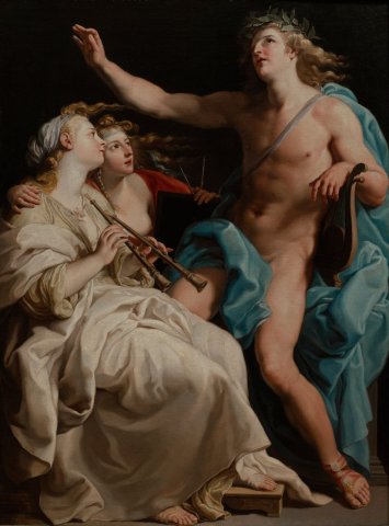 Apollo and Two Muses. Pompeo Girolamo Batoni (Italian, 1708-1787).