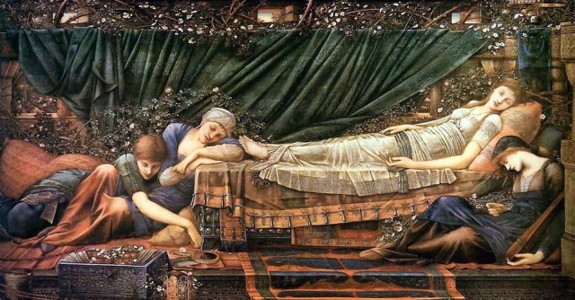The Sleaping Beauty, 1890. Edward Burne-Jones (British, 1833-1898).