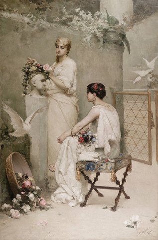 The Crowning of the Poet, 1881. Wilhelm Kotarbiński (Polish, 1848-1921).