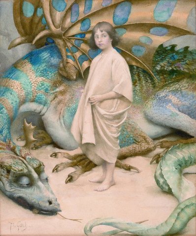 Innocence (The Child in the World) (1904). Thomas Cooper Gotch (English, 1854-1931).