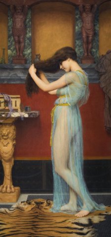 Preparing for the Bath (1900). John William Godward (British, 1861-1922).