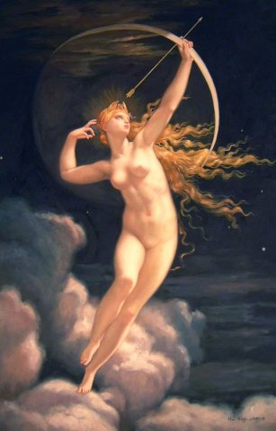 Selene, 1874. Jules Louis Machard (French, 1839-1900).