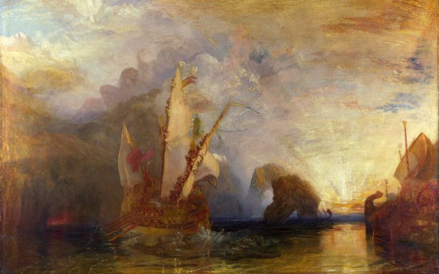 Ulysses Deriding Polyphemus (1829). Joseph William Turner (English, 1775-1851).