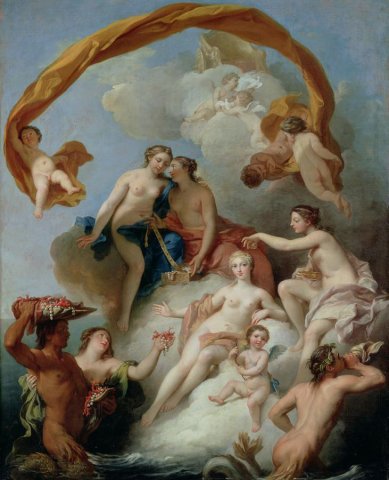 La Toilette de Venus (18th C.) François Lemoyne (French, 1688-1737)