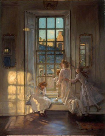 The Flight of the Swallows (1906). John Henry Lorimer (Scottish, 1856-1936).