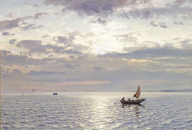 Fra Fjorden (From the Fjord) (1892). Amaldus Nielsen (Norwegian, 1838-1932).