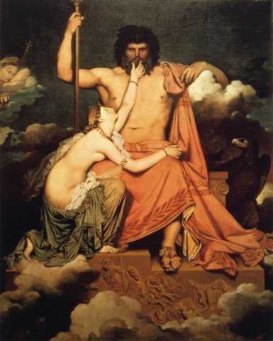 Jupiter and Thetis (1811). Jean-Auguste-Dominique Ingres (French, 1780-1867).