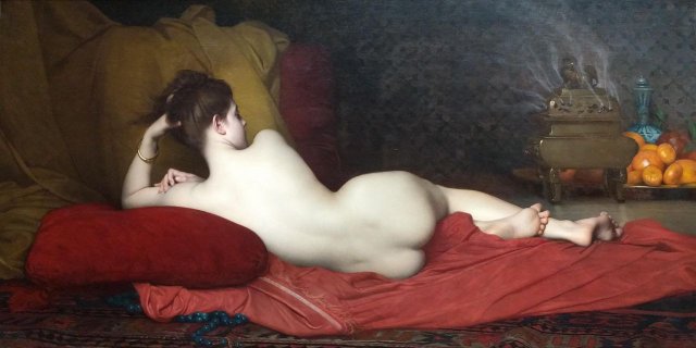 Odalisque (1874). Jules-Joseph Lefebvre (French, 1834-1912).