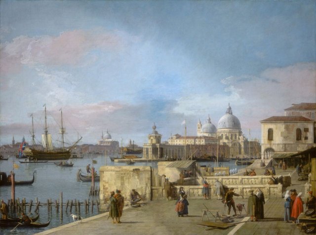 Entrance to the Grand Canal from the Molo, Venice, c. 1742. Venetian painter Canaletto (1697-1768).