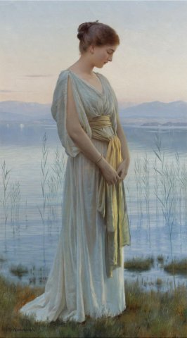 Evening by the Lake (c. 1900). Max Nonnenbruch (German, 1857-1922).