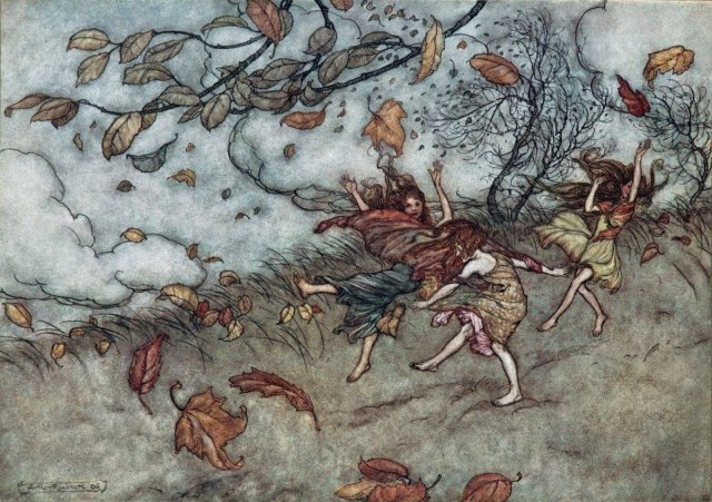 Autumn Fairies (1906). Arthur Rackham (1867-1939).
Happy Autumnal Equinox!