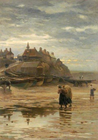 Darkness Falls from the Wings of Night. Robert Jobling (British, 1841-1923).