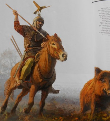 Celt Hunting a Boar. (Couldn't find artist)
