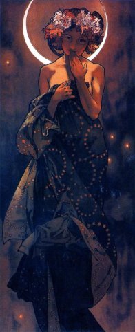 The Moon (1902). Alphonse Mucha (Czech, 1860-1939).