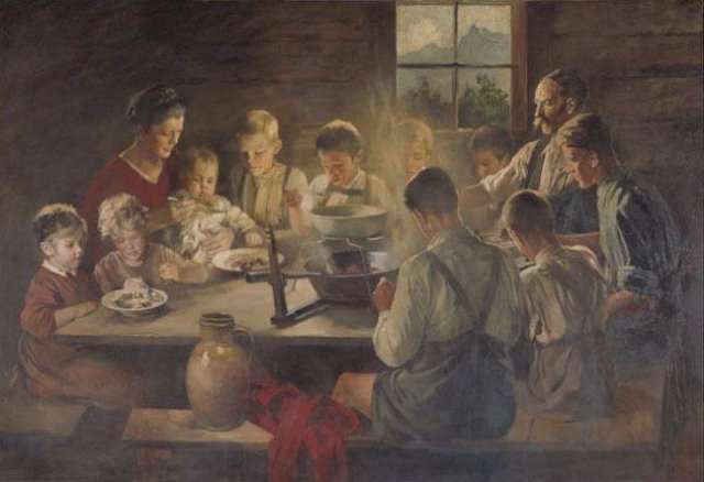 Mountain Farming Family (Bergbauernfamilie) (1944). Rudolf Otto (German, 1887-1962).
