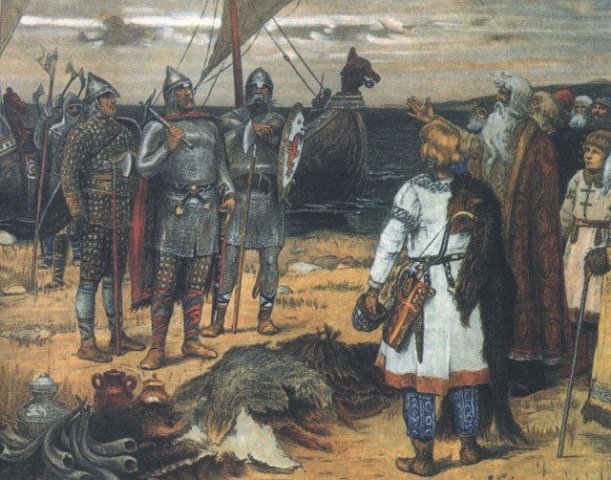 Calling of Vikings. Viktor Vasnetsov (Russian, 1848-1926).