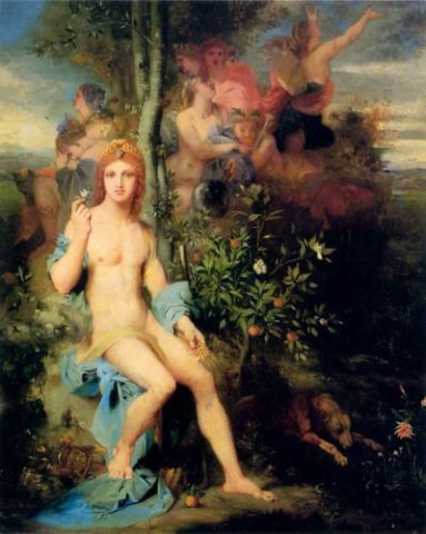 Apollo and The Nine Muses, 1856. Gustave Moreau (French, 1826-1898).