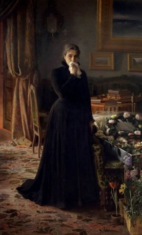 Inconsolable Grief (1884). Ivan Kramskoi (Russian, 1837-1897).