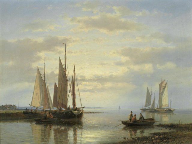 Calm Waters. Abraham Hulk Senior (Dutch, 1813-1897).