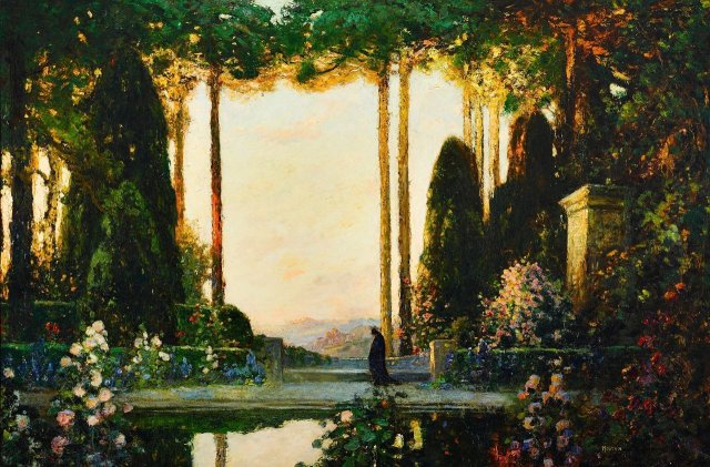 An Enchanted Garden (1823). Thomas Edwin Mostyn (English, 1864-1930).