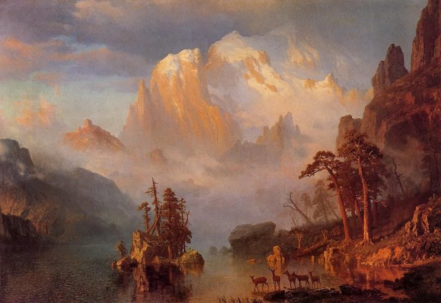 Rocky Mountains (1866). Albert Bierstadt (German-American, 1830-1902).