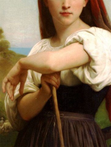 Young Shepherdess, 1868. William-Adolphe Bouguereau (French, 1825-1905).