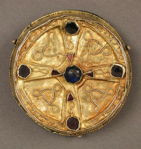 Disk Brooch from the 7th century. Frankish.