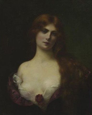 Portrait d'une Jeune Beauté (Portrait of a Young Beauty). Henri Rondel (French, 1857-1919).