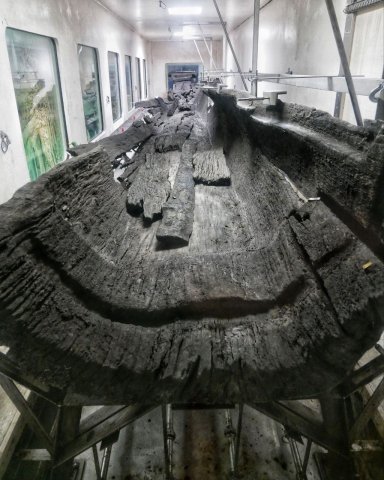 Ferriby Bronze Age Boats, Museum of Hull and East Riding, Hull, Yorkshire, England.