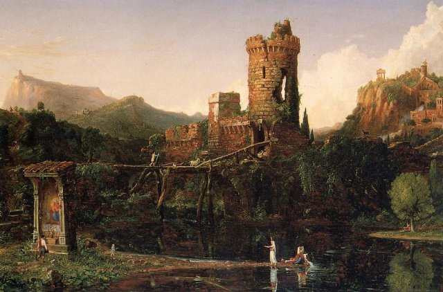 Landscape Composition Italian Scenery, 1832. Thomas Cole (American-English, 1801-1848).