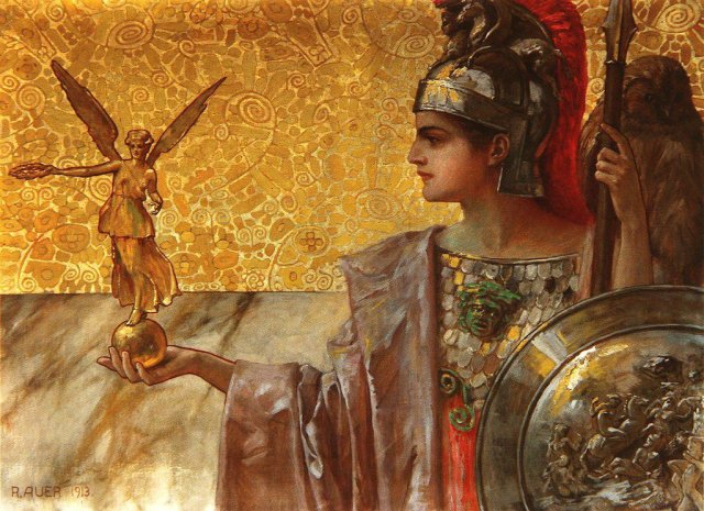 Athena Parthenos, 1913. Robert Auer (Croatian, 1873-1952).